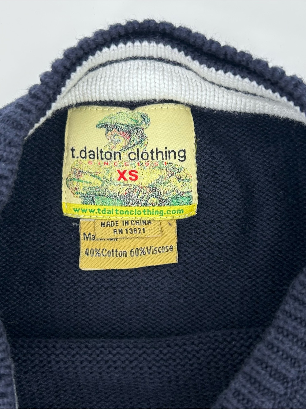 Vintage T. Dalton Lake Placid 1980 Miracle on Ice Knit Sweater Navy XS - Picture 3 of 9